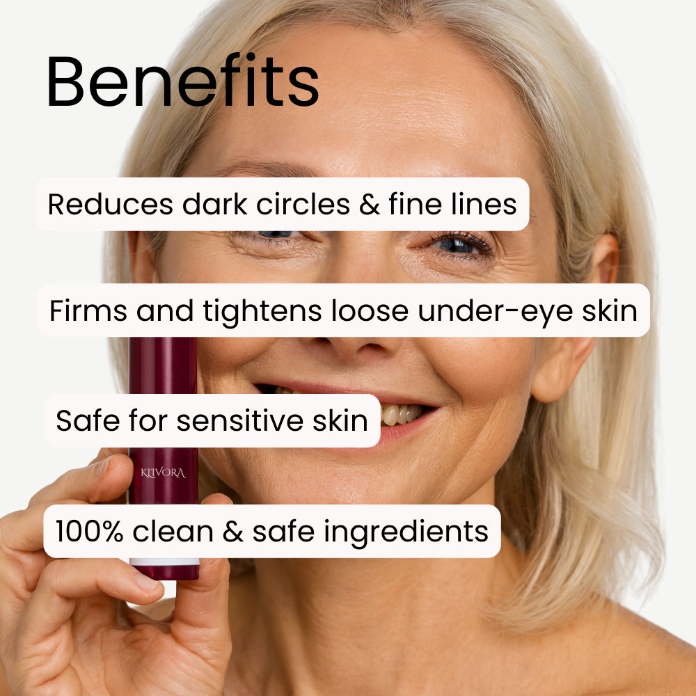 Klivora Revitalizing Under Eye Balm for Dark Circles, Puffiness & Fine Lines
